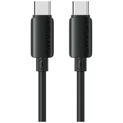 USAMS U98 30W 3A szilikon gyorstöltő USB-C - Lightning kábel fekete