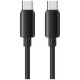 USAMS U98 30W 3A szilikon gyorstöltő USB-C - Lightning kábel fekete