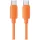 USAMS U98 30W 3A szilikon gyorstöltő USB-C–Lightning kábel narancssárga