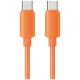 USAMS U98 30W 3A szilikon gyorstöltő USB-C–Lightning kábel narancssárga