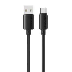 USAMS U98 3A szilikon gyorstöltő USB-C kábel fekete