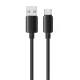 USAMS U98 3A szilikon gyorstöltő USB-C kábel fekete