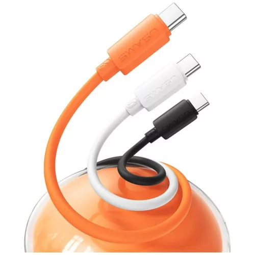 USAMS U98 3A szilikon gyorstöltő USB-C kábel fekete