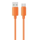 USAMS U98 3A szilikon gyorstöltő USB-C kábel narancssárga