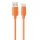 USAMS U98 3A szilikon gyorstöltő USB-C kábel narancssárga