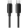 USAMS U98 60W 3A szilikon gyorstöltő USB-C–USB-C kábel fekete