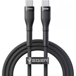 VEGER PD 5A 240W CC03 Type-C - Type-C kábel 1,5 m fekete