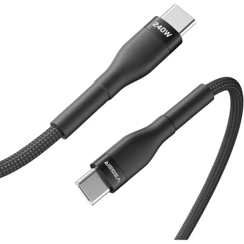 VEGER PD 5A 240W CC03 Type-C - Type-C kábel 1,5 m fekete