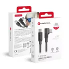 Forcell F-Energy QC4.0 PD 5A 100W Cafule 90° USB-C - USB-C kábel 1,2 m CC-1Deg fekete