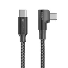 Forcell F-Energy QC4.0 PD 5A 100W Cafule 90° USB-C - USB-C kábel 1,2 m CC-1Deg fekete