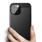 iPhone 13 Pro Fekete Techsuit Karbon Szilikon tok