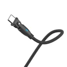 3mk - Adatkábel Hyper N-Series - Type-C to Type-C, 90 fokos kábel, 100W, 20V/5A, 1m - Fekete