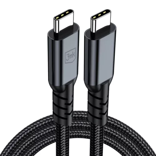 3mk - Adatkábel Hyper N-sorozat - Thunderbolt 4, 48V/5A, 40Gb/s, 240W, 8K@60Hz, 2m - Fekete