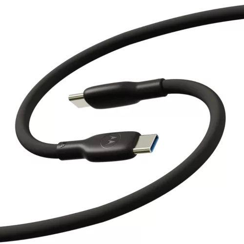 Motorola Silicone USB-C – USB-C kábel 2 m 5 A fekete