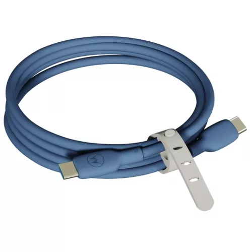 Motorola Silicone USB-C–USB-C kábel 2 m 5 A kék