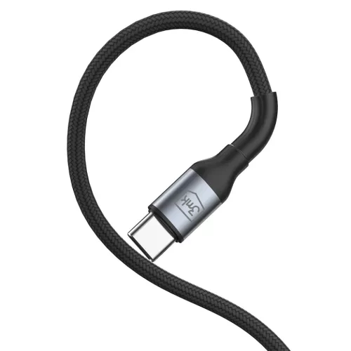 3mk - Adatkábelt Hyper N-sorozat - Type-C to Type-C, 100W, 20V/5A, 1.5m - Fekete