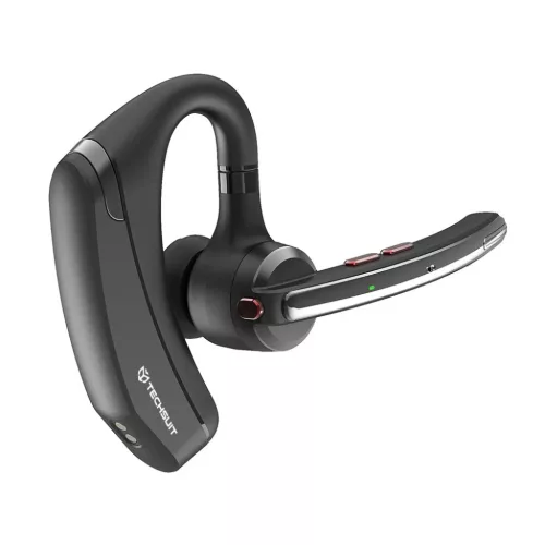 Techsuit - Premium Bluetooth Headset SoundForce Pro (G10) - BT5.3, kétszeres mikrofonos zajszűrés, 300 órás készenléti idő - Fekete