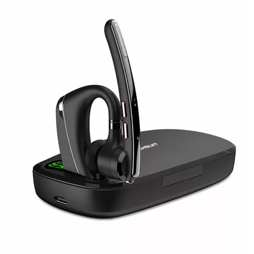 Techsuit - Premium Bluetooth Headset SoundForce Pro (G10) - BT5.3, kétszeres mikrofonos zajszűrés, 300 órás készenléti idő - Fekete