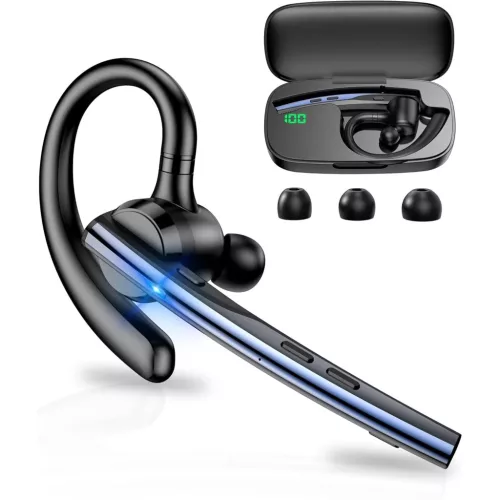 Techsuit - Bluetooth Headset Vocelis Pro (CB4) - Bluetooth 5.0, Hook Design, Zajszűrős Mikrofon, 500mAh - Kék
