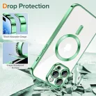 Techsuit - Luxuskristály MagSafe - iPhone 14 Pro Max - Világoszöld tok