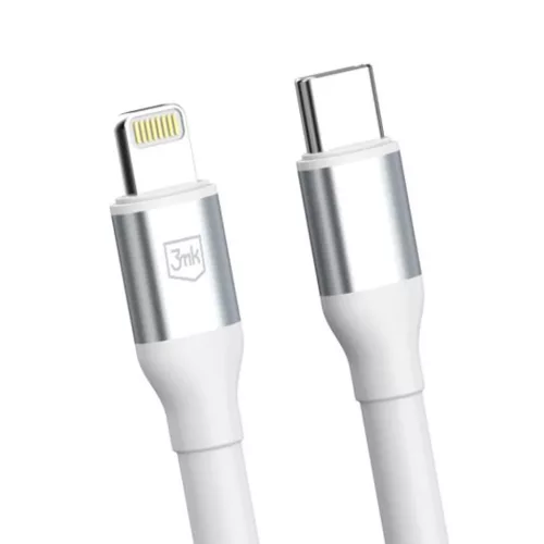 3mk - Adatkábel Hyper N-Series - Type-C to Lightning, 27W, 9V/3A, 2m - Fehér