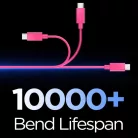 Spigen Essential EB6010CC Type-C USB kábel 60W 100 cm rózsaszín