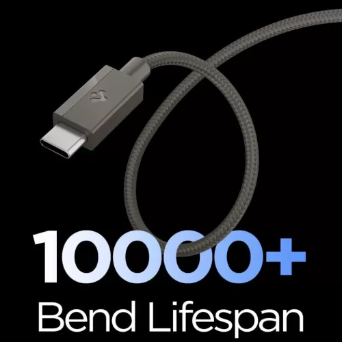 Spigen Essential EB6015CC Type-C kábel 60W 150 cm sötétszürke