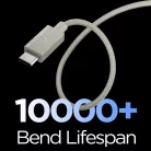 Spigen Essential EB6015CC Type-C USB-C / USB-C kábel 60W 150 cm természetes titán