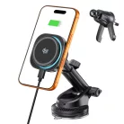 Tech-Protect V20 ArcticBoost mágneses MagSafe műszerfalra és szellőzőrácsra rögzíthető autós tartó vezeték nélküli töltővel 25W Qi2.2 fekete
