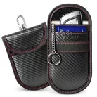 Tech-Protect KLR100 kulcstartó RFID jelblokkoló tok karbon fekete/piros