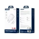 JELLICO WJ-C59 hálózati USB-A töltő adapter 2,4A 12W 2xUSB + Lightning kábel fehér