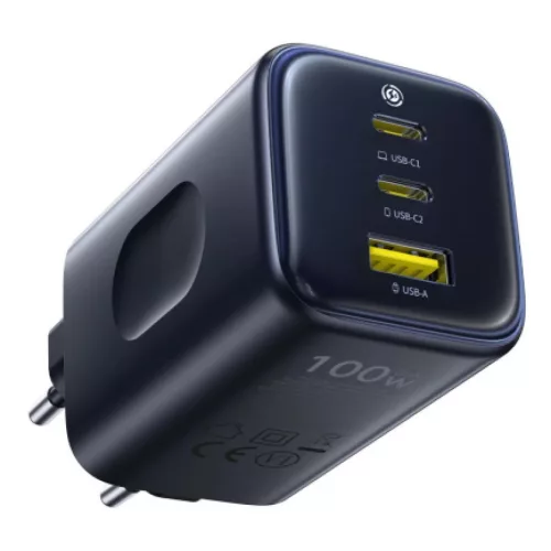 Hálózati töltőadapter Baseus PicoGo AE11, 100W, 5A, 1 x USB-C - 2 x USB-C, Fekete