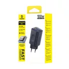 Hálózati töltőadapter Baseus PicoGo AE11, 100W, 5A, 1 x USB-C - 2 x USB-C, Fekete
