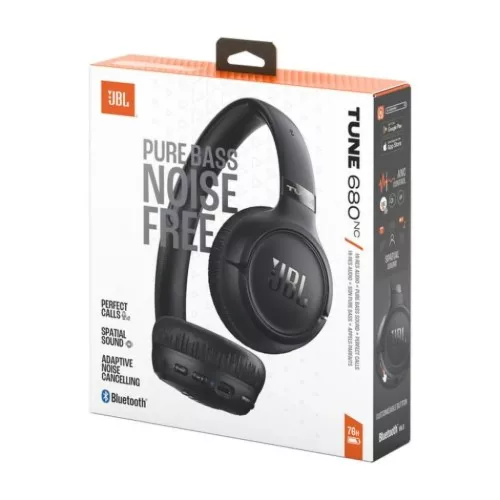JBL Tune 680NC Bluetooth vezeték nélküli on-ear fejhallgató fekete EU