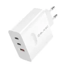 Blavec fali töltő BC-11 GaN - USB + 2xType C - QC PD 65W 3A Type C - Type C kábellel (TCBC11G-U2CW653A) fehér