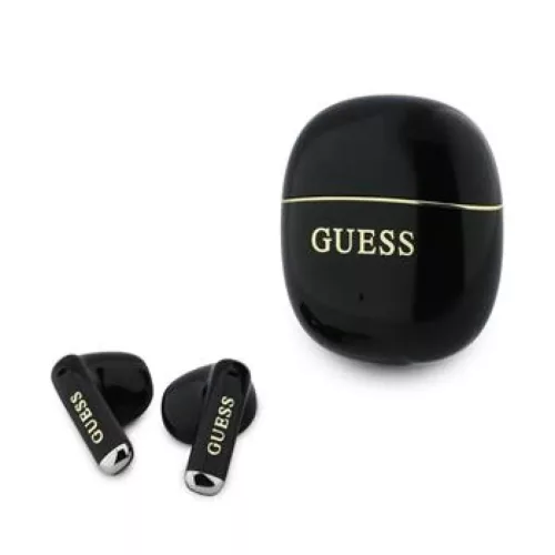 Guess Gold Line Glossy Classic Logo TWS Vezeték nélküli Fülhallgató Fekete