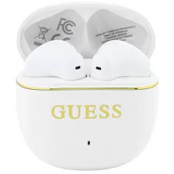   Guess Gold Line Glossy Classic Logo TWS Vezeték nélküli fülhallgató Fehér