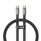 VEGER CC2-MTB lapos Type-C - Type-C PD 5A 240W kábel 1,5 m fekete