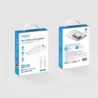 VEGER TR122 fehér USB-A + USB-C PD 65W hálózati töltő adapter + USB-C - USB-C 100W adatkábel