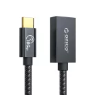 Orico CAF31 USB-C - USB-A 3.1 Gen 2 10Gbps 30cm OTG adapter - fekete