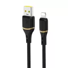Dudao 1M 30W folyékony szilikon adatkábel Lightning Fekete