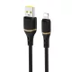 Dudao 1M 30W folyékony szilikon adatkábel Lightning Fekete