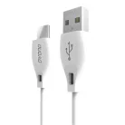 Dudao USB Type C 2.1A 1m fehér kábel (L4T 1m fehér)