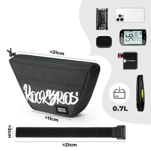 Rockbros G011 Flash Journey trapezoidál biciklis táska – fekete