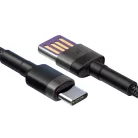 Baseus Caful HW gyorstöltő kábel USB/USB Type-C kábel 40W 1m szürke/fekete