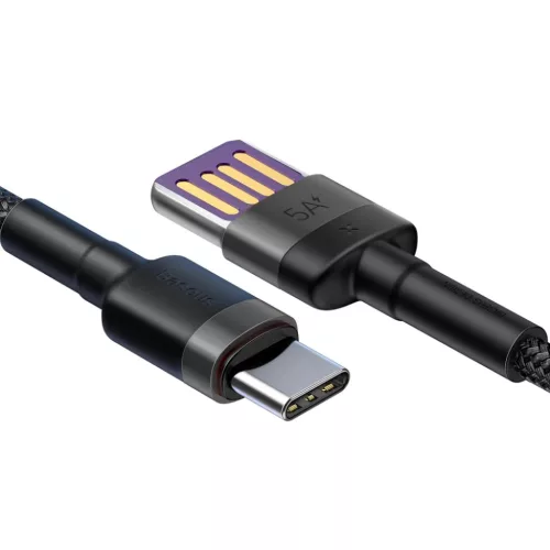Baseus Caful HW gyorstöltő kábel USB/USB Type-C kábel 40W 1m szürke/fekete