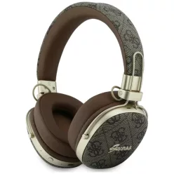   Guess Bluetooth ENC Metal 4G Script Logo barna vezeték nélküli Bluetooth fejhallgató