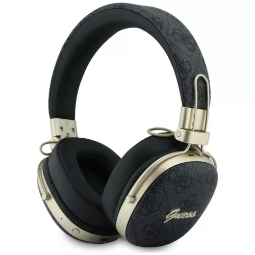 Guess Bluetooth ENC Metal 4G Script Logo vezeték nélküli fejhallgató fekete