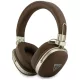Guess Bluetooth ENC Metal Grained Triangle Logo barna vezeték nélküli fejhallgató