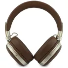 Guess Bluetooth ENC Metal Grained Triangle Logo barna vezeték nélküli fejhallgató